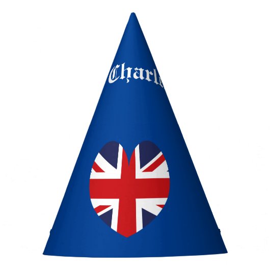 King Charles 111 Crown Royal England Flag Partyhütchen (Vorderseite)