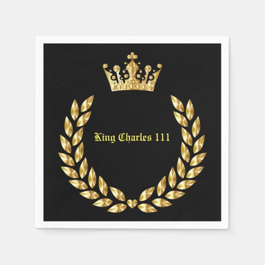 King Charles 111 Crown Royal Serviette (Vorderseite)