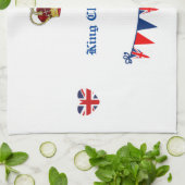 King Charles 111 Crown Royalty Geschirrtuch (Gefaltet)