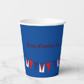 King Charles 111 Crown Royalty Pappbecher (Rückseite)