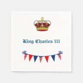 King Charles 111 Crown Royalty Serviette (Vorderseite)