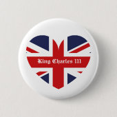 King Charles 111 England Flag Button (Vorderseite)
