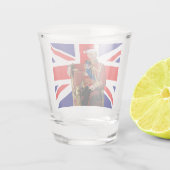 King Charles British Christmas Schnapsglas (Rückseite)
