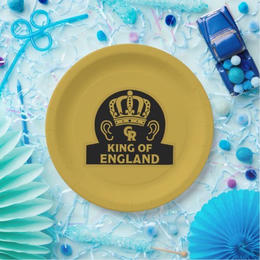 King Charles British Royal Coronation Pappteller (Party)