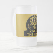 King Charles British Royal Crown Mattglas Bierglas (Vorderseite Links)