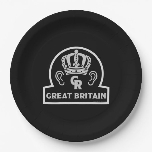 King Charles British Royal Crown Pappteller (Vorderseite)