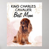 King Charles Cavalier Best Mama Poster (Vorne)