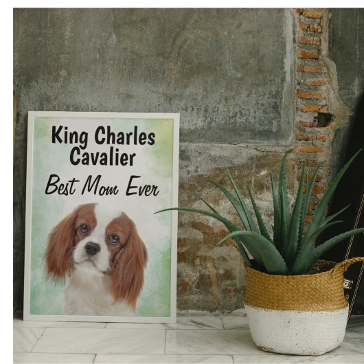 King Charles Cavalier Best Mama Poster