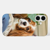 King Charles Cavalier iPhone Case 16 (Rückseite (Horizontal))
