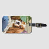 King Charles Cavalier Luggage Tag Gepäckanhänger (Vorderseite (Horizontal))