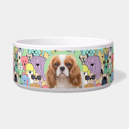 King Charles Cavalier Personalisiert Foto & Name Napf