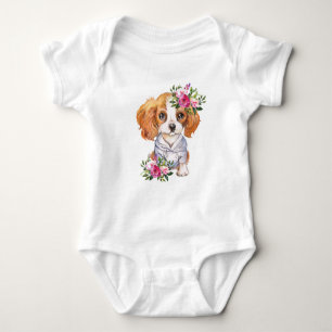 King Charles Cavalier Puppy Baby Bodysuit Strampler