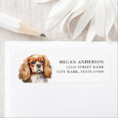 King Charles Cavalier Rücksendeadressen-Aufklebers (Insitu)