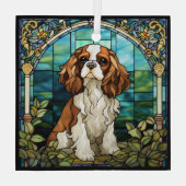 King Charles Cavalier Spaniel Dog Glass Ornament (Rückseite)