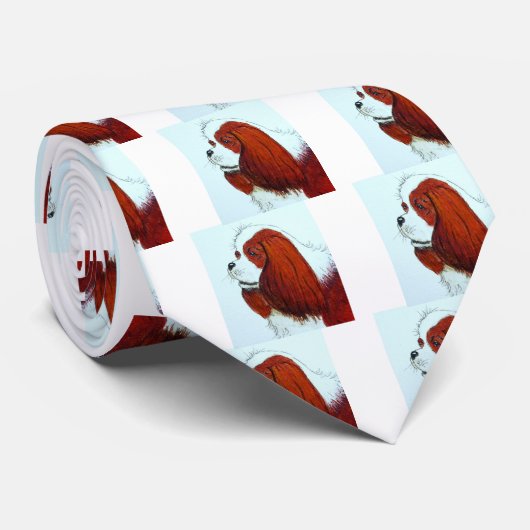 King Charles Cavalier Spaniel Krawatte (Gerollt)