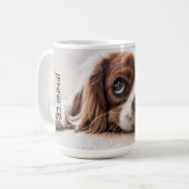 King Charles Cavalier Spaniel Personalisiert Kaffeetasse (Vorderseite Links)