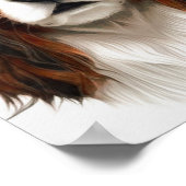 King Charles Cavalier Spaniel Pet Portrait Poster (Ecke)