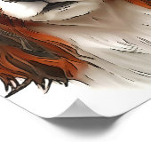 King Charles Cavalier Spaniel Pet Portrait Poster (Ecke)