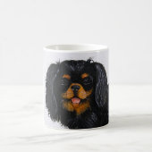 King Charles Cavalier Spaniel schwarz und braun Kaffeetasse (Mittel)