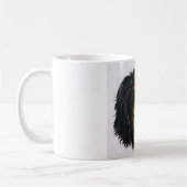 King Charles Cavalier Spaniel schwarz und braun Kaffeetasse (Links)
