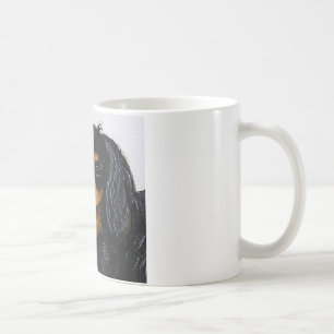King Charles Cavalier Spaniel schwarz und braun Kaffeetasse