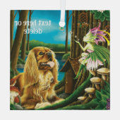 King Charles Cavalier Spaniel Sprite Fantasy Ornament Aus Glas (Rückseite)