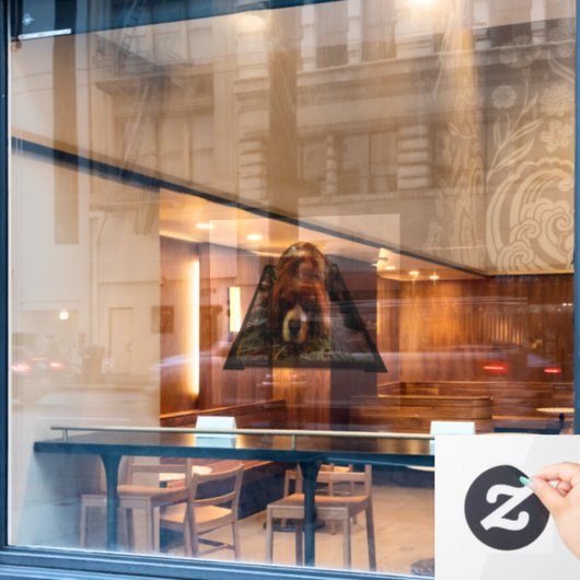 King Charles Cavalier Spaniel, Window Cling Fensteraufkleber (Café-Fenster)