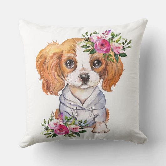 King Charles Cavalier Throw Pillow Kissen (Rückseite)
