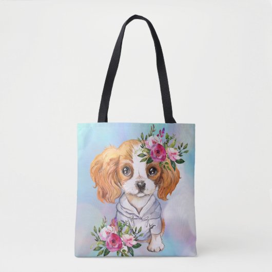 King Charles Cavalier Tote Bag Tasche (Vorderseite)