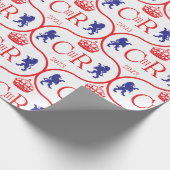 King Charles CIIIR Coronation 2023 Vereinigtes Kön Geschenkpapier (Ecke)