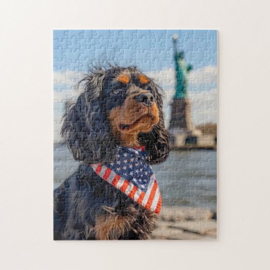 King Charles Cocker Spaniel in New York Puzzle (Vertikal)