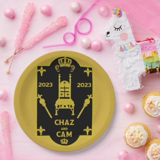 King Charles English Royal Coronation 2023 Pappteller (Party)