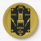 King Charles English Royal Coronation 2023 Pappteller (Vorderseite)