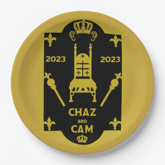 King Charles English Royal Coronation 2023 Pappteller (Vorderseite)