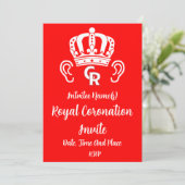 King Charles English Royal Coronation Einladung (Stehend Vorderseite)