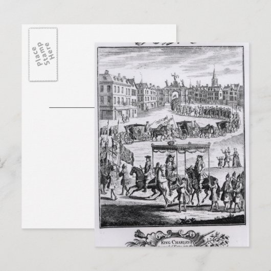 King Charles II Postkarte (Vorne/Hinten)