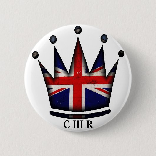 King Charles III 6 Cm Round Abzeichen Button (Vorderseite)