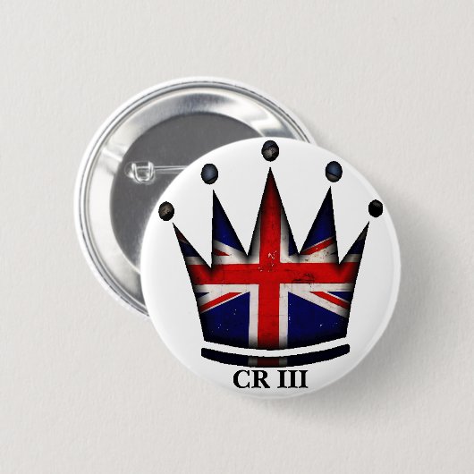 King Charles III 6 Cm Round Abzeichen Button (Vorne & Hinten)