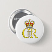 King Charles III Abzeichen Button (Vorne & Hinten)