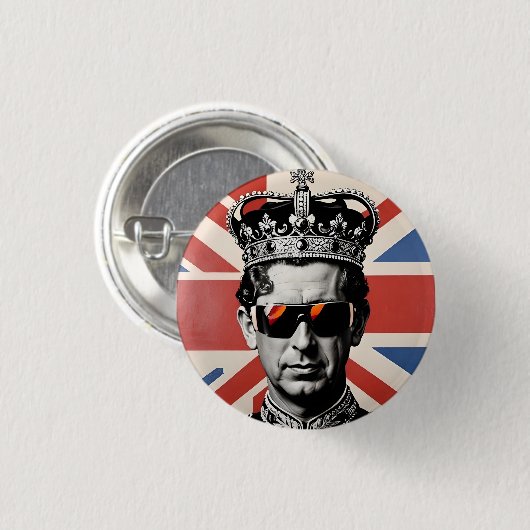 King Charles iii Abzeichen Button-Taste Gewerkscha Button (Vorne & Hinten)