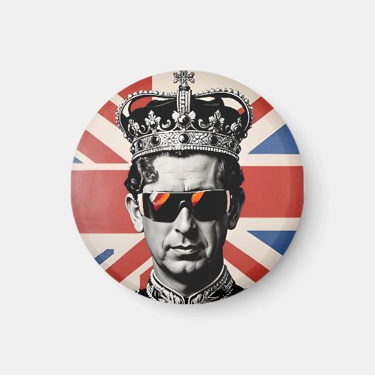 King Charles iii Abzeichen Button-Taste Gewerkscha Magnet (Vorne)