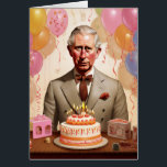 King Charles III Birthday Party<br><div class="desc">König Charles III mit Kuchen für seine Geburtstagsparty,  14. November</div>