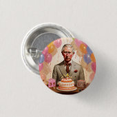 King Charles III Birthday Party Button (Vorne & Hinten)