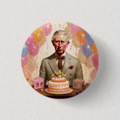 King Charles III Birthday Party Button (Vorderseite)
