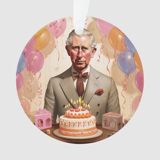 King Charles III Birthday Party Ornament (Vorderseite)