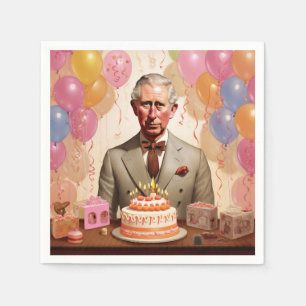 King Charles III Birthday Party Serviette
