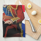 King Charles III Britische Flagge Weihnachtsgrüße Geschirrtuch (Viertel Falte)