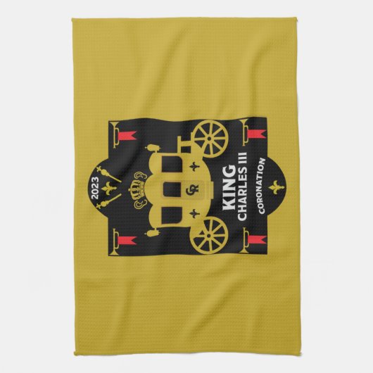 King Charles III British Coronation 2023 Geschirrtuch (Vertikal)