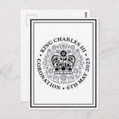 King Charles III British Coronation Emblem Postkarte (Vorne/Hinten)