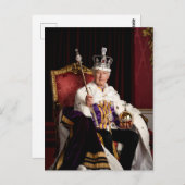 King Charles III Buckingham Palace Porträt Postkarte (Vorne/Hinten)